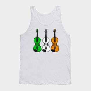 Violin Irish Flag Violinist St Patrick's Day Fiddle Tank Top